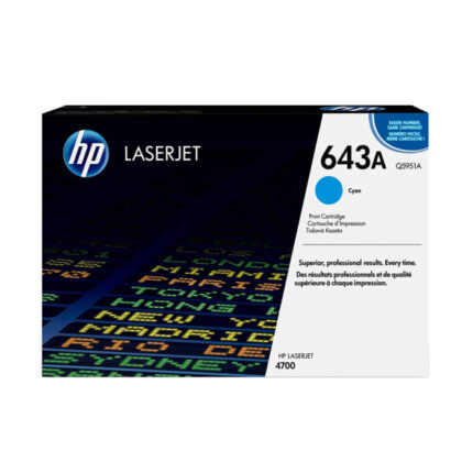 TONER HP Q5951A 643A L.J 4700 CYAN 10.000 PAGINAS